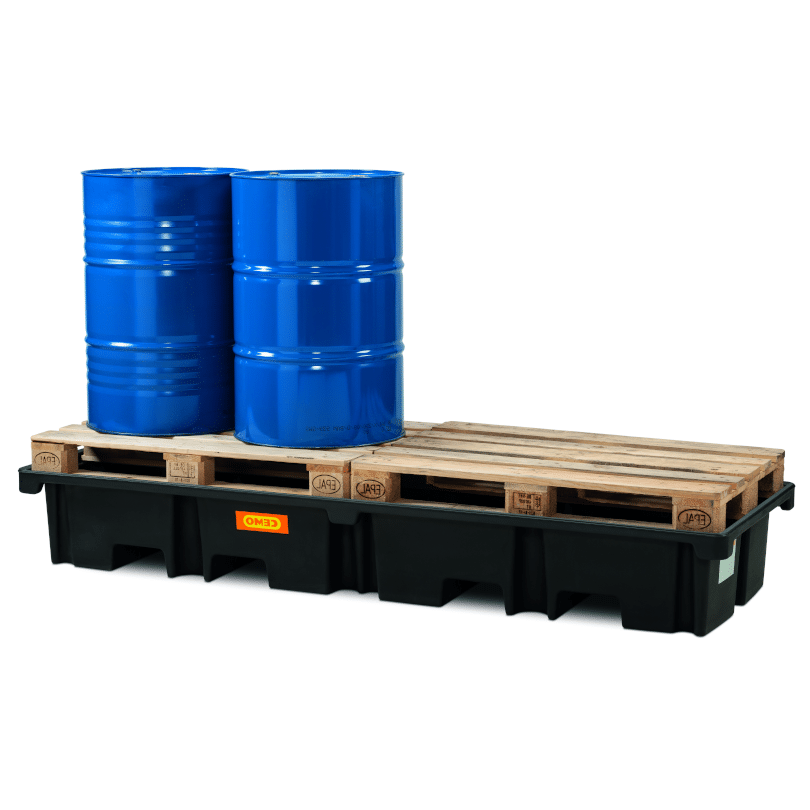 PE-Palettenauffangwanne für 2 Paletten 120 x 80, längs