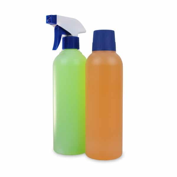 PE-Rundflasche 500 ml Sprühkopf und Deckel