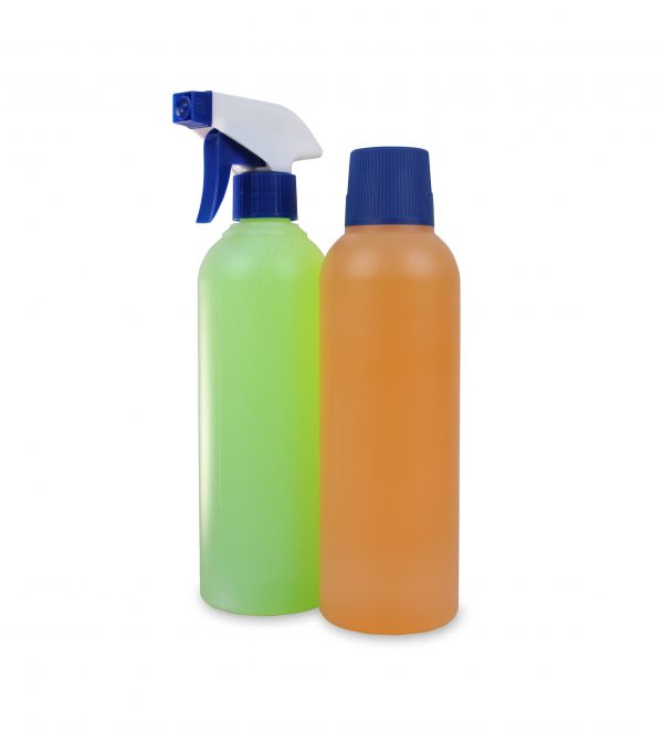 PE-Rundflasche 500 ml Sprühkopf und Deckel