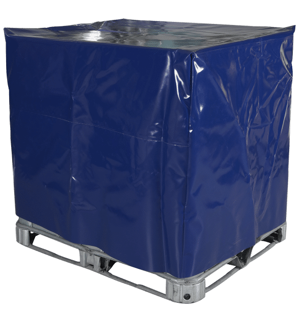 Die Wasserdichte IBC Haube schützt den Container vor Feuchtigkeit und Nässe